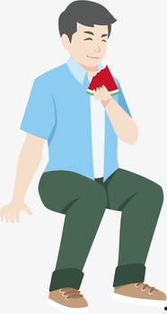 吃瓜小伙照片高清,吃瓜小伙的瞬间风采