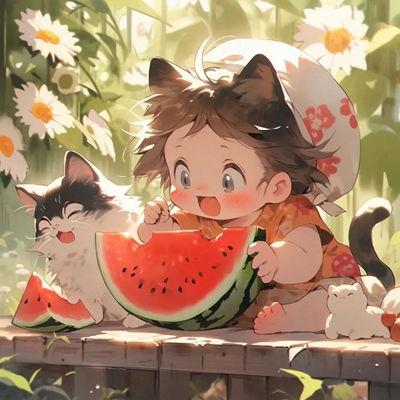 头像吃瓜女孩动漫图片,揭秘二次元中的瓜界风云